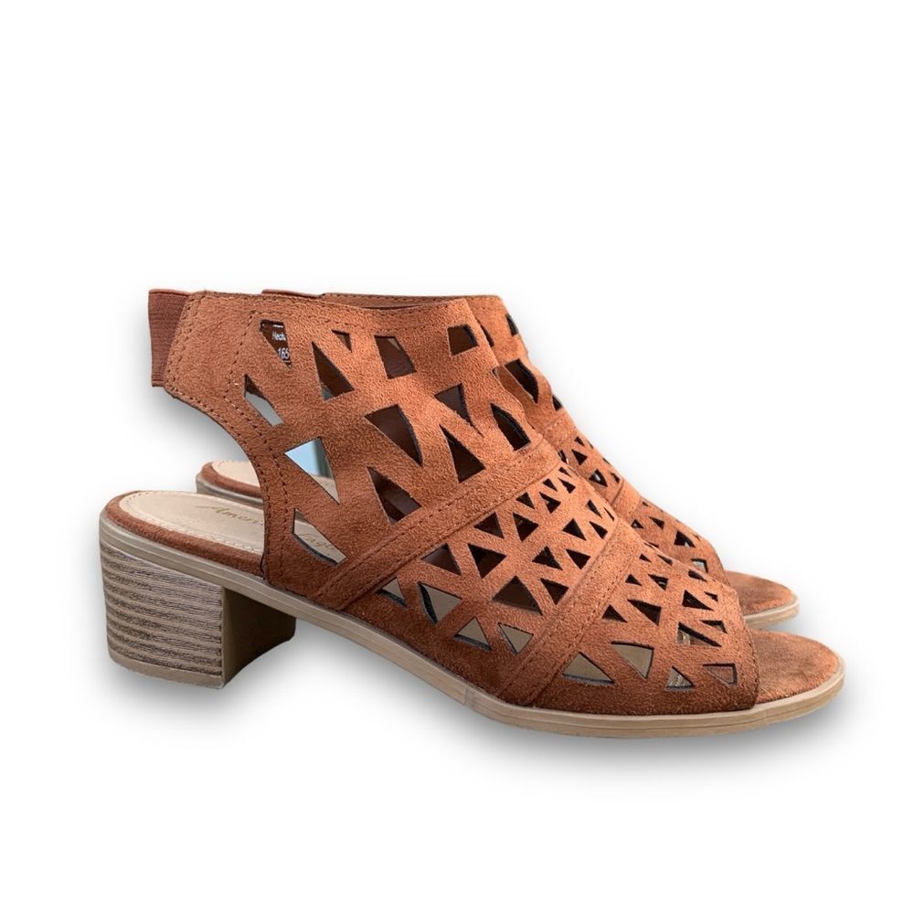 American Eagle Aztec Southwestern Cutout boho Heeled Sandals Women’s size 7 - Picture 7 of 13
